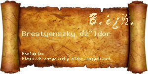 Brestyenszky Áldor névjegykártya